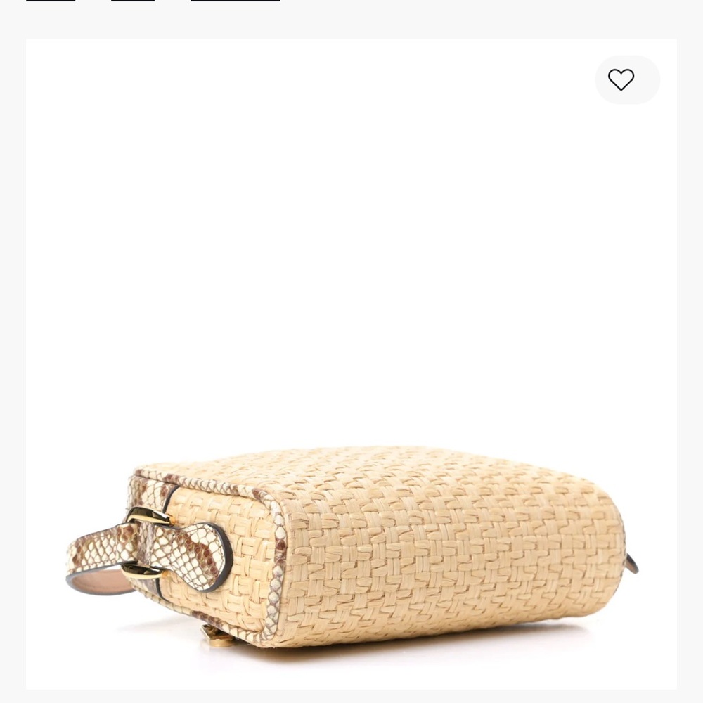 Gucci Ophidia Crossbody Bag White/Sand Woven Raffia & Snakeskin - Picture 3 of 10